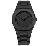 Novo Relógio Masculino Moderno Simples Preto com Pulseira Casual de Quartzo Digital Árabe