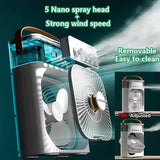 Mini Ar Condicionado Portátil 3 em 1: Ventilador, Umidificador e Luminária LED